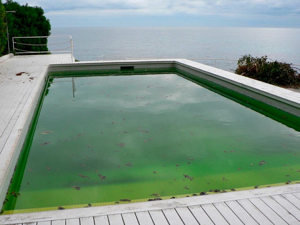 Como limpar uma piscina com a água verde